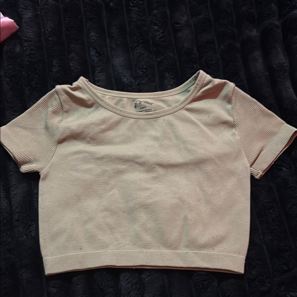 Kids Beige Short Sleeve Top